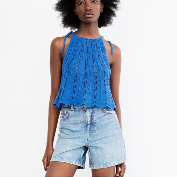 Zara Tops Nwot Zara Crocheted Knit Cami Tank Poshmark